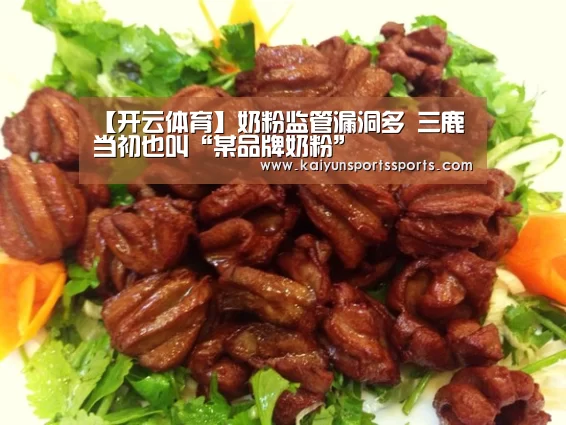 【开云体育】奶粉监管漏洞多 三鹿当初也叫“某品牌奶粉”(图2) 开云体育
